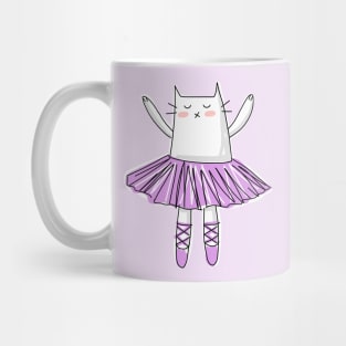 Purple Ballerina Cat Mug